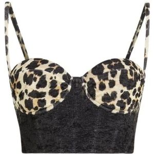 Roberto Cavalli, Dames, Tops, Veelkleurig, Maat: 2XS Polyamide,