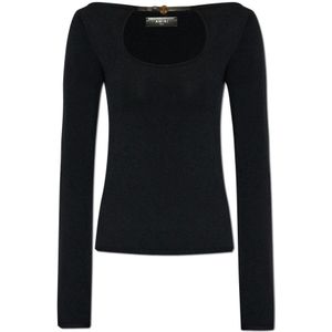 Amiri, Dames, Tops, Zwart, Maat: S Viscose,