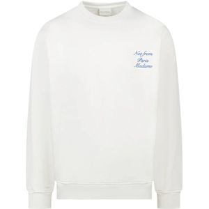 Drole de Monsieur, Heren, Sweatshirts & Hoodies, Wit, Maat: XL Katoen,