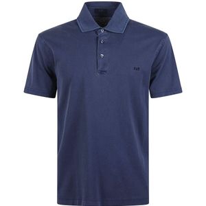 Fay, Heren, Tops, Blauw, Maat: 2XL Katoen,