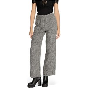Vila, Dames, Broeken, Grijs, Maat: M Leer,