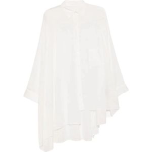 Yohji Yamamoto, Dames, Blouses & Shirts, Wit, Maat: M