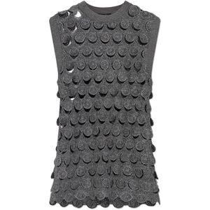 AllSaints, Dames, Jurken, Grijs, Maat: XS Leer,