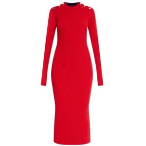 Sportmax, Dames, Jurken, Rood, Maat: XS Wol,