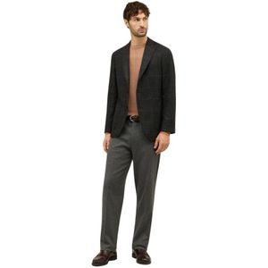 Boglioli, Heren, Jassen, Grijs, Maat: S Wol,