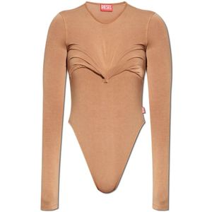 Diesel - T-Finne-Q2 - Bodysuit - Bruin - Leer
