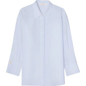 Busnel, Dames, Blouses & Shirts, Blauw, Maat: S Katoen,