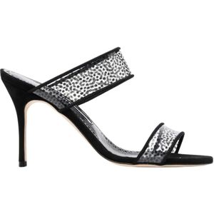 Manolo Blahnik, Dames, Schoenen, Zwart, Maat: 36 EU Suède,