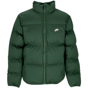 Nike Hoge Nek Puffer Jas Fir/Wit , Green , Heren , Maat: XL