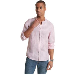 Michael Kors, Heren, Overhemden, Paars, Maat: 2XL Linnen,