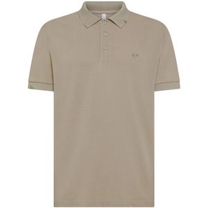 Sun68, Heren, Tops, Beige, Maat: M Poliester,