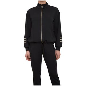 Liu Jo, Dames, Sweatshirts & Hoodies, Zwart, Maat: 2XS Modal,