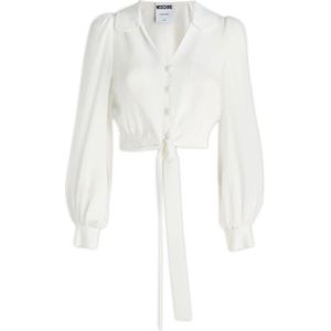Moschino, Dames, Blouses & Shirts, Wit, Maat: XS