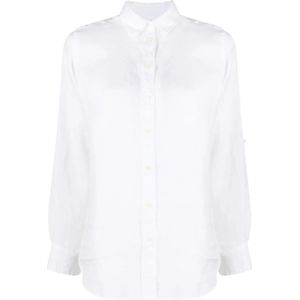 Ralph Lauren, Dames, Blouses & Shirts, Wit, Maat: S Linnen,