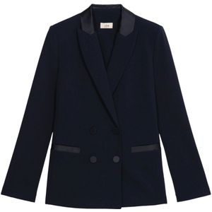 Oltre, Dames, Jassen, Blauw, Maat: M Satijn,