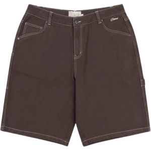 Dime Mtl, Heren, Korte broeken, Bruin, Maat: W28 Denim,