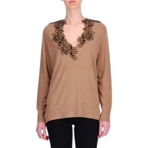 Ermanno Scervino, Dames, Truien, Bruin, Maat: M Wol,