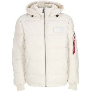Alpha Industries, Heren, Jassen, Wit, Maat: S Katoen,