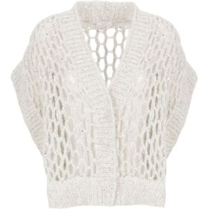 Peserico, Dames, Truien, Grijs, Maat: S Nylon,