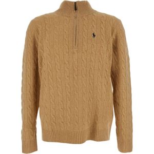 Polo Ralph Lauren - Half Zip Trui - Camel - Effen