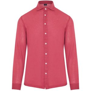 Barba, Heren, Overhemden, Rood, Maat: XL Katoen,