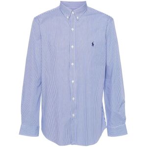 Ralph Lauren, Heren, Overhemden, Blauw, Maat: M Katoen,