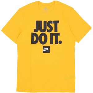 Nike, Heren, Tops, Geel, Maat: M Katoen,