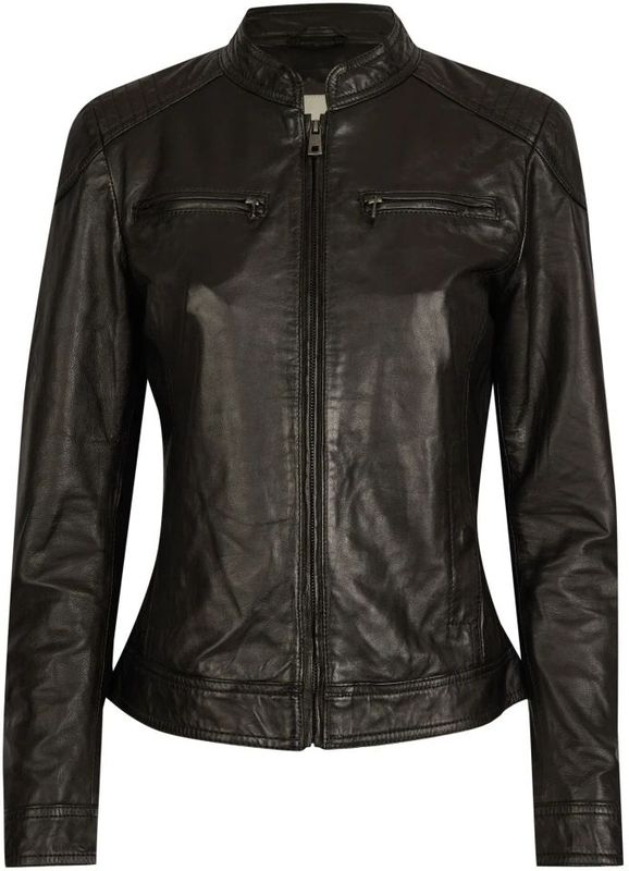 Bugatti - Klassieke Leren Jas - Zwart - Dames