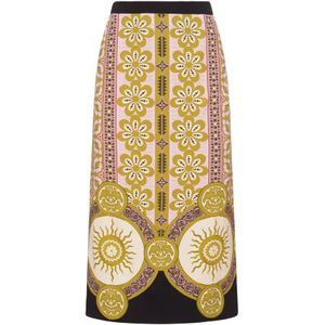 La DoubleJ, Dames, Rokken, Veelkleurig, Maat: S Leer,