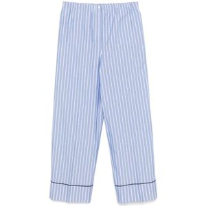 Prada, Dames, Broeken, Blauw, Maat: XS Zijde,