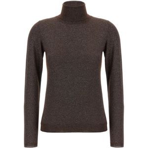 Brunello Cucinelli, Dames, Truien, Bruin, Maat: XS Zijde,