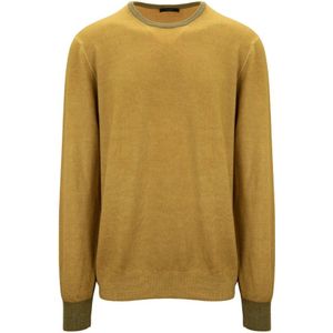 Fay, Heren, Truien, Geel, Maat: 2XL Wol,