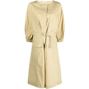 Moncler, Dames, Jurken, Beige, Maat: S Katoen,
