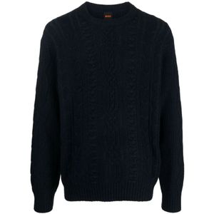 Boss Orange, Heren, Truien, Blauw, Maat: S