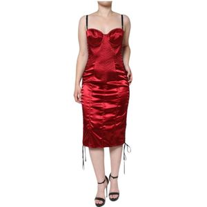 Dolce & Gabbana, Dames, Jurken, Rood, Maat: M Nylon,