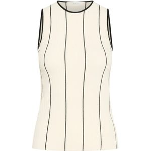InWear - Top Whisper White / Black - Dames - Beige - Leer