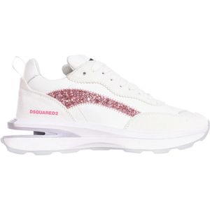 Dsquared2 Mid-Top Sportieve Sneakers , White , Dames , Maat: 37 EU