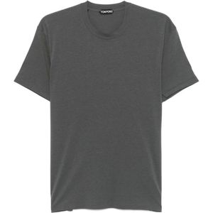 Tom Ford, Heren, Tops, Grijs, Maat: M Katoen,