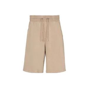Balmain Katoenen Bermuda shorts met vintage borduurwerk , Beige , Heren , Maat: XL