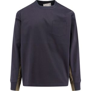 Sacai, Heren, Tops, Blauw, Maat: S Katoen,