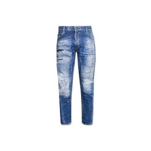 Dsquared2 Netjes Biker jeans , Blue , Heren , Maat: 2XL