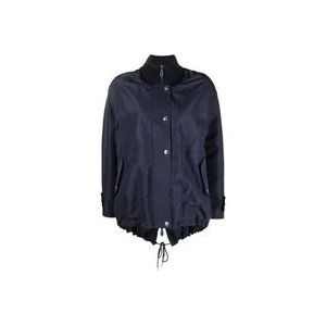 Burberry Midnight Blue Hooded Bomber Jacket , Blue , Dames , Maat: 2XS