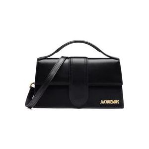 Jacquemus Zwarte leren crossbodytas , Black , Dames , Maat: ONE Size