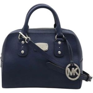 Michael Kors Pre-owned, Dames, Pre-owned, Blauw, Maat: ONE Size Leer,