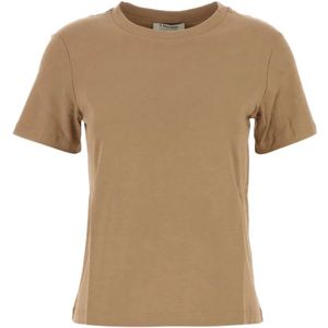Max Mara, Dames, Tops, Bruin, Maat: S Katoen,