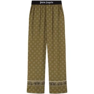Palm Angels, Dames, Broeken, Groen, Maat: 2XS