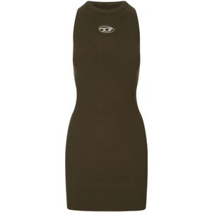 Diesel, Dames, Jurken, Bruin, Maat: M Viscose,