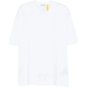 Moncler, Heren, Tops, Wit, Maat: S Katoen,