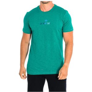 La Martina - Korte Mouwen T-shirt - Groen - 100% Katoen