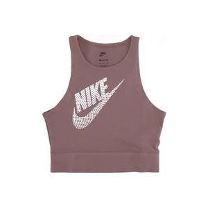 Nike Plum Eclipse Tank Top - Streetwear Collectie , Brown , Dames , Maat: M
